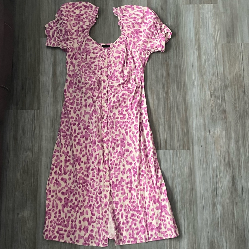 Purple Dotted Maxi Dress